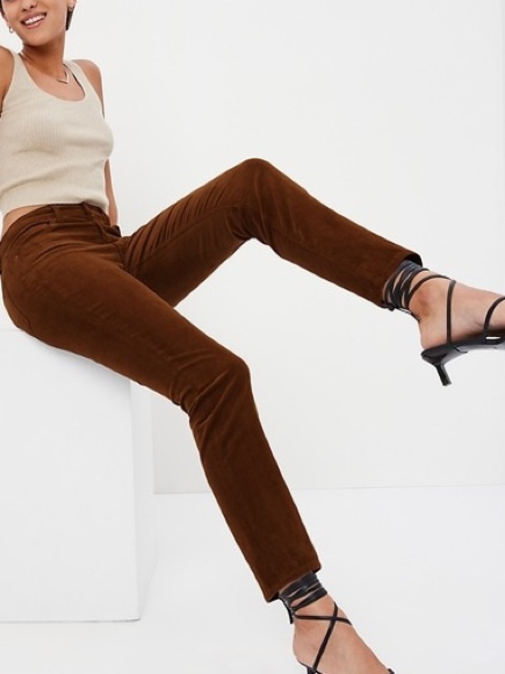 GAP Women Tall Corduroy Pants in Warm Brown